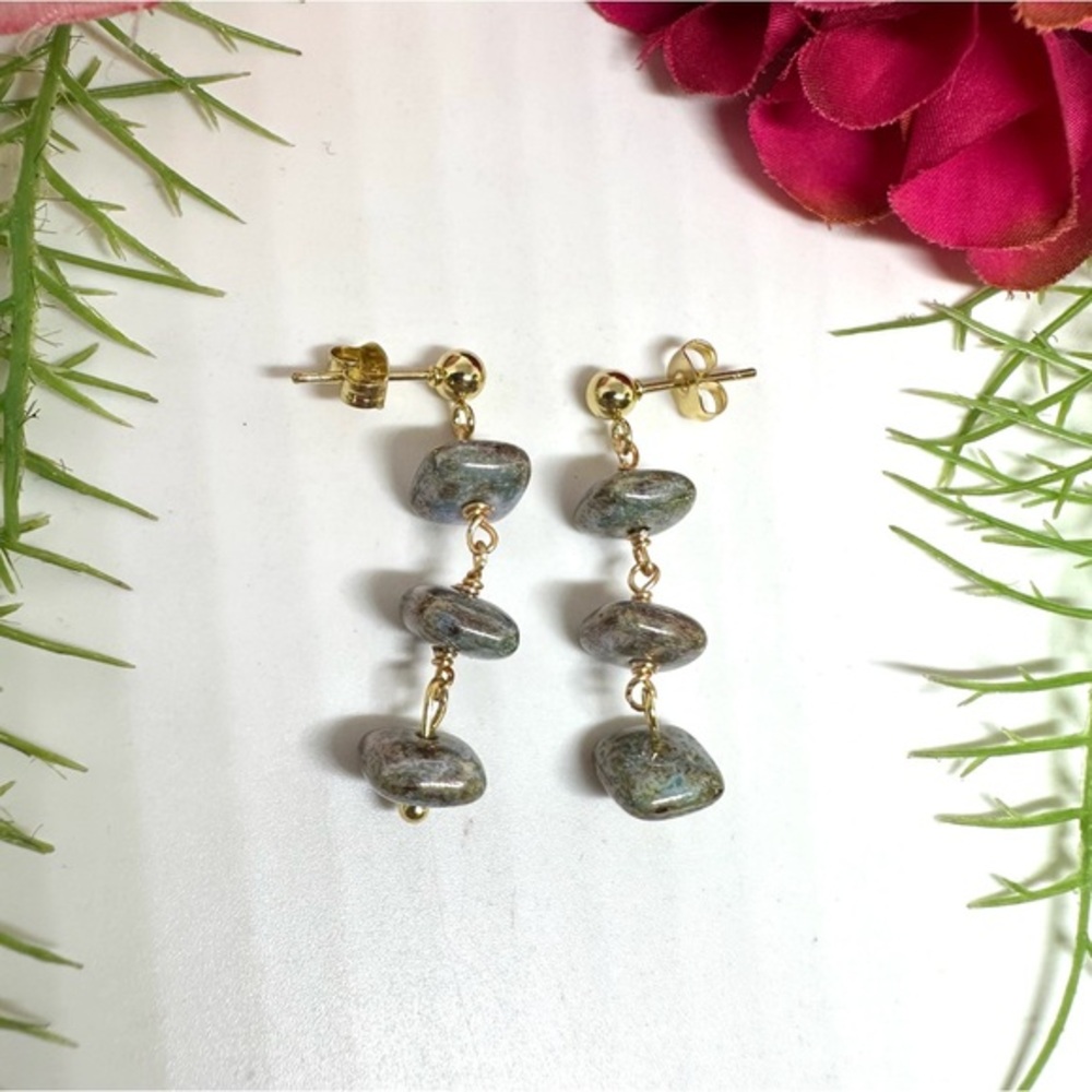 NEW⚜️Glazed Pottery Beaded Handmade Earrings